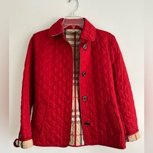 Burberry Brit red quilted jacket size small S